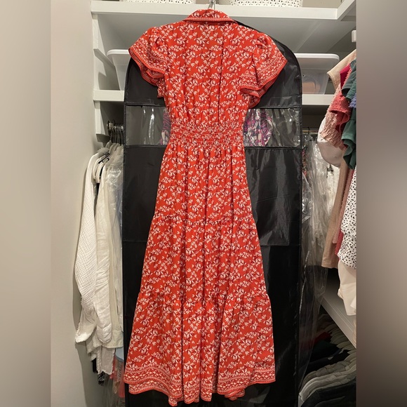 Max Studio Short Sleeve Floral Midi Dress, XS - Picture 2 of 4